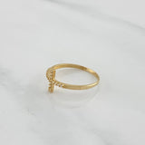 Cross Ring 1 g / T6 1/4 Yellow Gold 18K