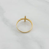Cross Ring 1 g / T6 1/4 Yellow Gold 18K