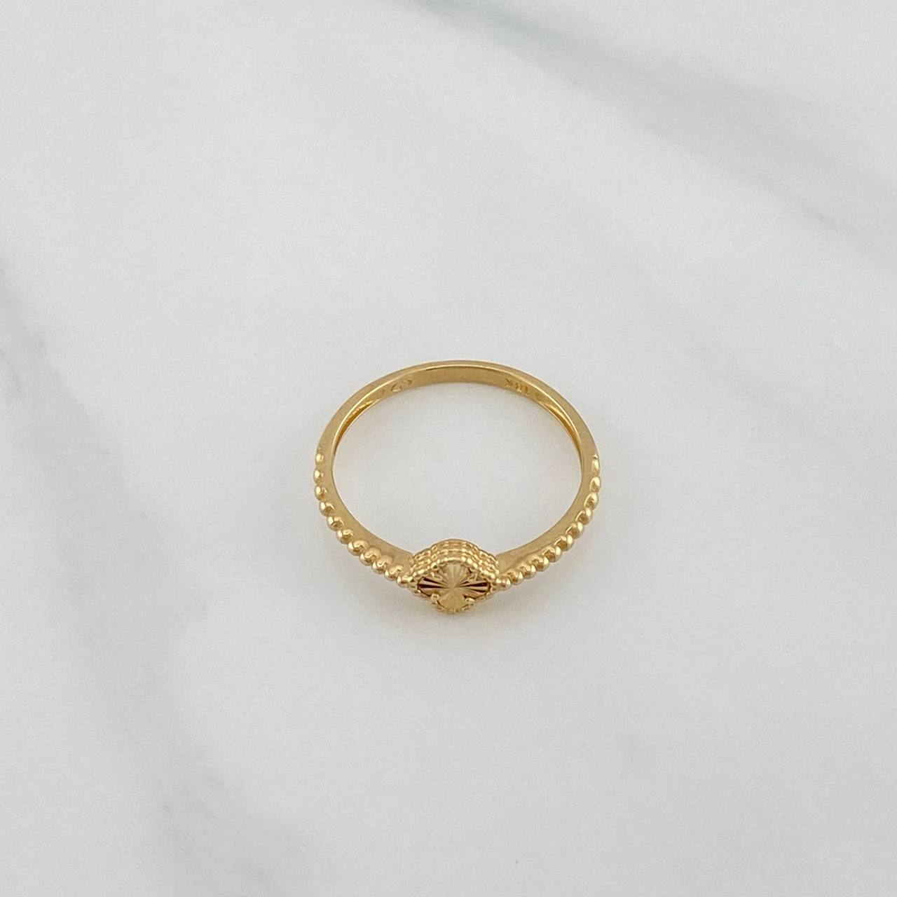Anillo Trebol Diamantado 1.5 g / T5 1/4 Oro Amarillo 18K