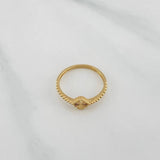 Anillo Trebol Diamantado 1.5 g / T5 1/4 Oro Amarillo 18K