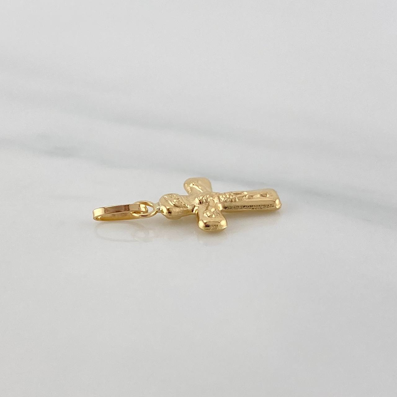 Pendant Cross Christ 0.4 g / 3/4 in Yellow Gold 18K