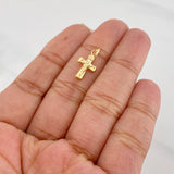 Pendant Cross Christ 0.4 g / 3/4 in Yellow Gold 18K