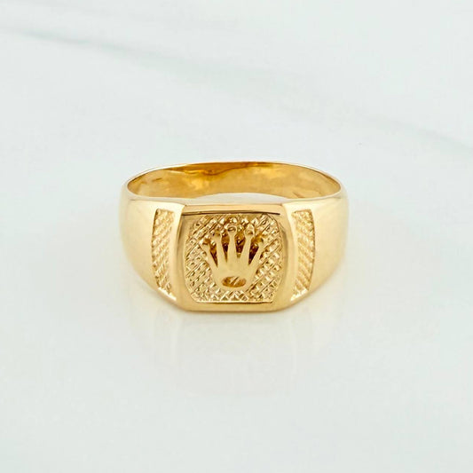 Crown Signet Ring 4.45 g / T10 18K Yellow Gold