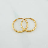 Candongas Aro Rayado 1.1 g / 3/4 in Oro Amarillo 18K