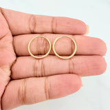 Candongas Aro Rayado 1.1 g / 3/4 in Oro Amarillo 18K