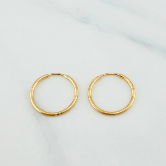 Candongas Aro 0.7 g / 1/2 in Oro Amarillo 18K