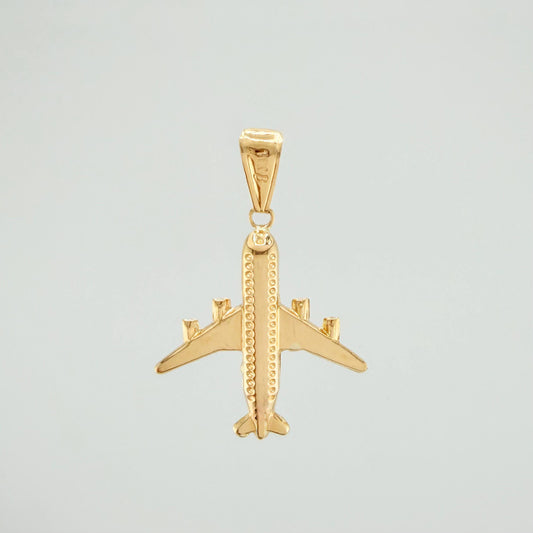 Dije Avion 1.7g / 1 1/2 in Oro Amarillo 18K