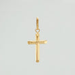 Pendant Flat-Tipped Cross 0.55 g / 1 in 18K Yellow Gold