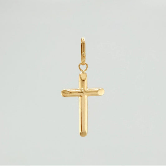Dije Cruz Puntas Planas 0.65 g / 1 1/4 in Oro Amarillo 18K