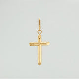 Dije Cruz Puntas Planas 0.65 g / 1 1/4 in Oro Amarillo 18K
