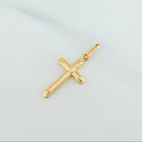 Pendant Flat-Tipped Cross 0.55 g / 1 in 18K Yellow Gold