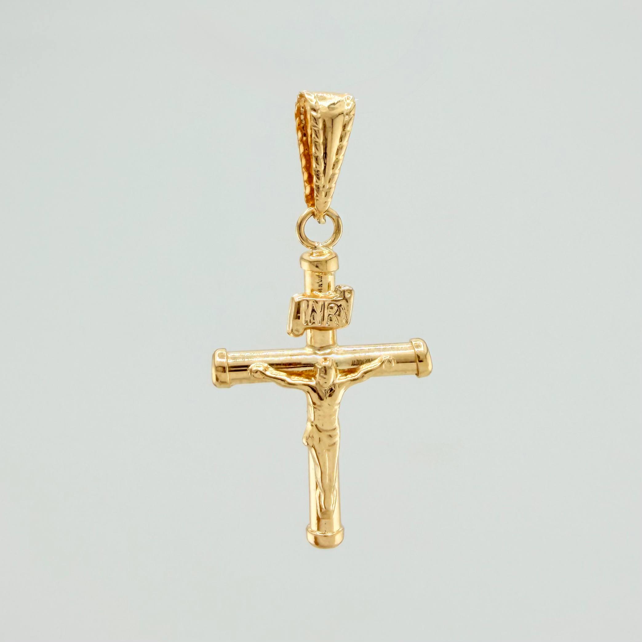 Dije Cruz Cristo 1.1 g / 1 1/4 in Oro Amarillo 18K