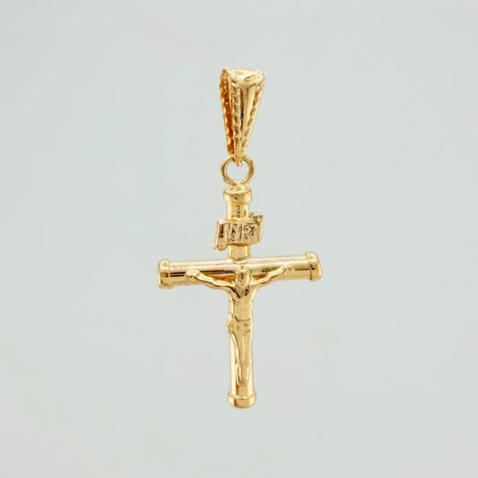 Dije Cruz Cristo 1.1 g / 1 1/4 in Oro Amarillo 18K
