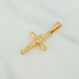Dije Cruz Cristo 1.1 g / 1 1/4 in Oro Amarillo 18K