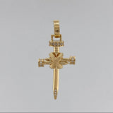 Pendant Cross Nails 3.9 g / 1 1/2 in 18K Yellow Gold