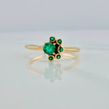 Lia Emeralds Ring 27 pts 2gr / T5 3/4 / Yellow Gold 18K %