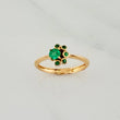 Lia Emeralds Ring 27 pts 2gr / T5 3/4 / Yellow Gold 18K %
