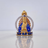 Pendant Virgin of Guadalupe 7.35 g / 1 1/4 in Two-Tone Yellow White Gold 18K