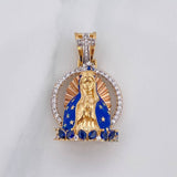 Pendant Virgin of Guadalupe 7.35 g / 1 1/4 in Two-Tone Yellow White Gold 18K