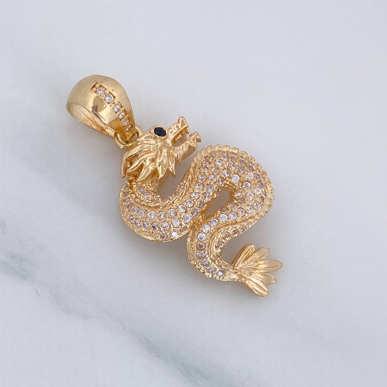 Pendant Dragon 5.5 g / 1 1/4 in 18K Yellow Gold