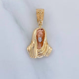 Pendant Face of Christ 3.3 g / 1 in Three Golds 18K