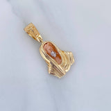 Pendant Face of Christ 3.3 g / 1 in Three Golds 18K