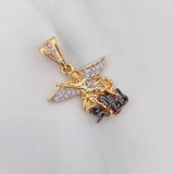 Pendant Saint Michael Archangel 2.9 g / 1 in Three Golds 18K