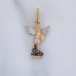 Pendant Saint Michael the Archangel 0.95 g / 1 in Three Golds 18K