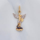 Pendant Saint Michael Archangel 1.7 g / 1 in Three Golds 18K