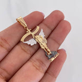 Pendant Saint Michael Archangel 2.3 g / 1 1/2 in Three Golds 18K