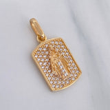 Pendant Plaque Virgin of Carmen 2.5 g / 1 in 18K Yellow Gold