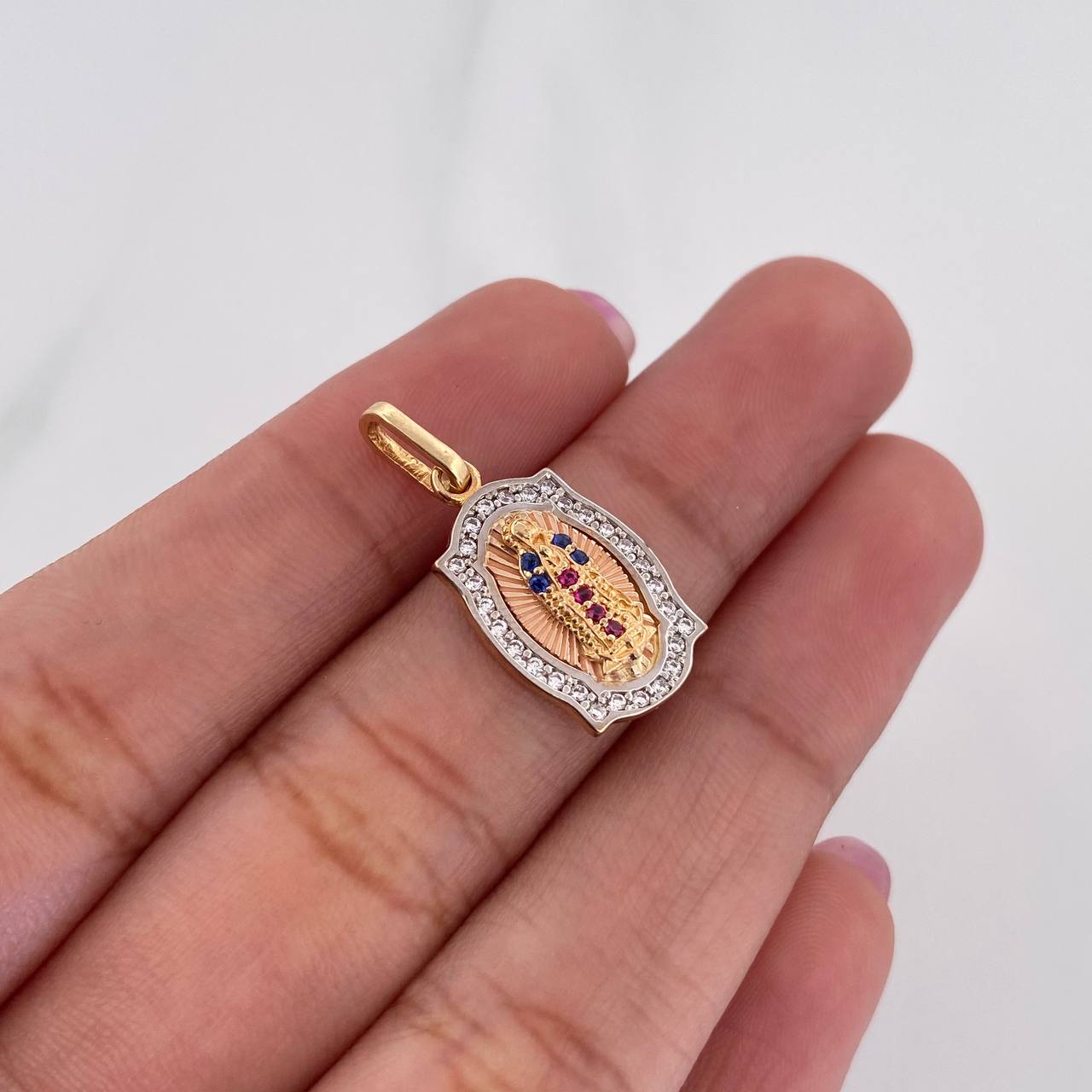 Dije Virgen Guadalupe 2.15 g / 1 in Tres Oros 18K