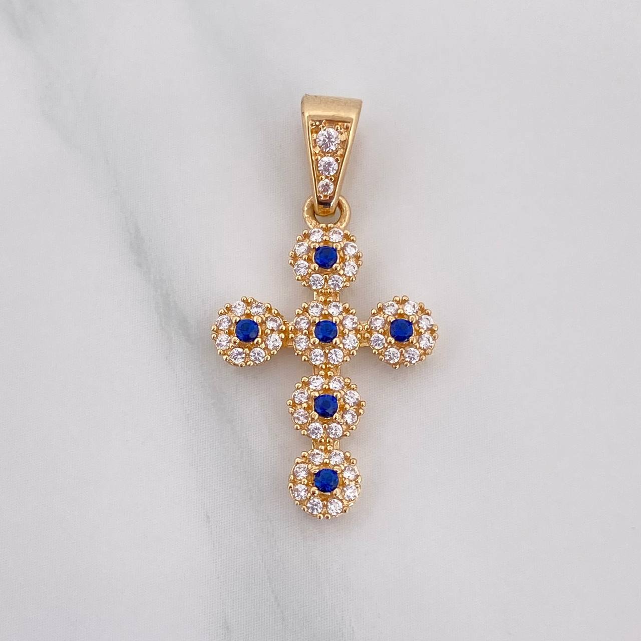 Pendant Dense Cross 1.9 g / 1 in Yellow Gold 18K
