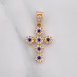 Pendant Dense Cross 1.9 g / 1 in Yellow Gold 18K