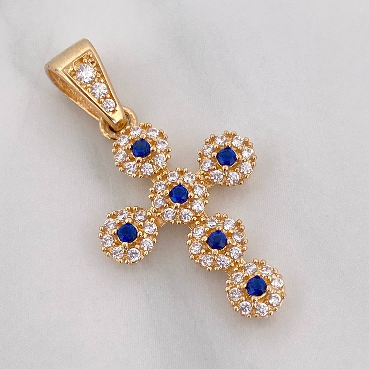 Pendant Dense Cross 1.9 g / 1 in Yellow Gold 18K
