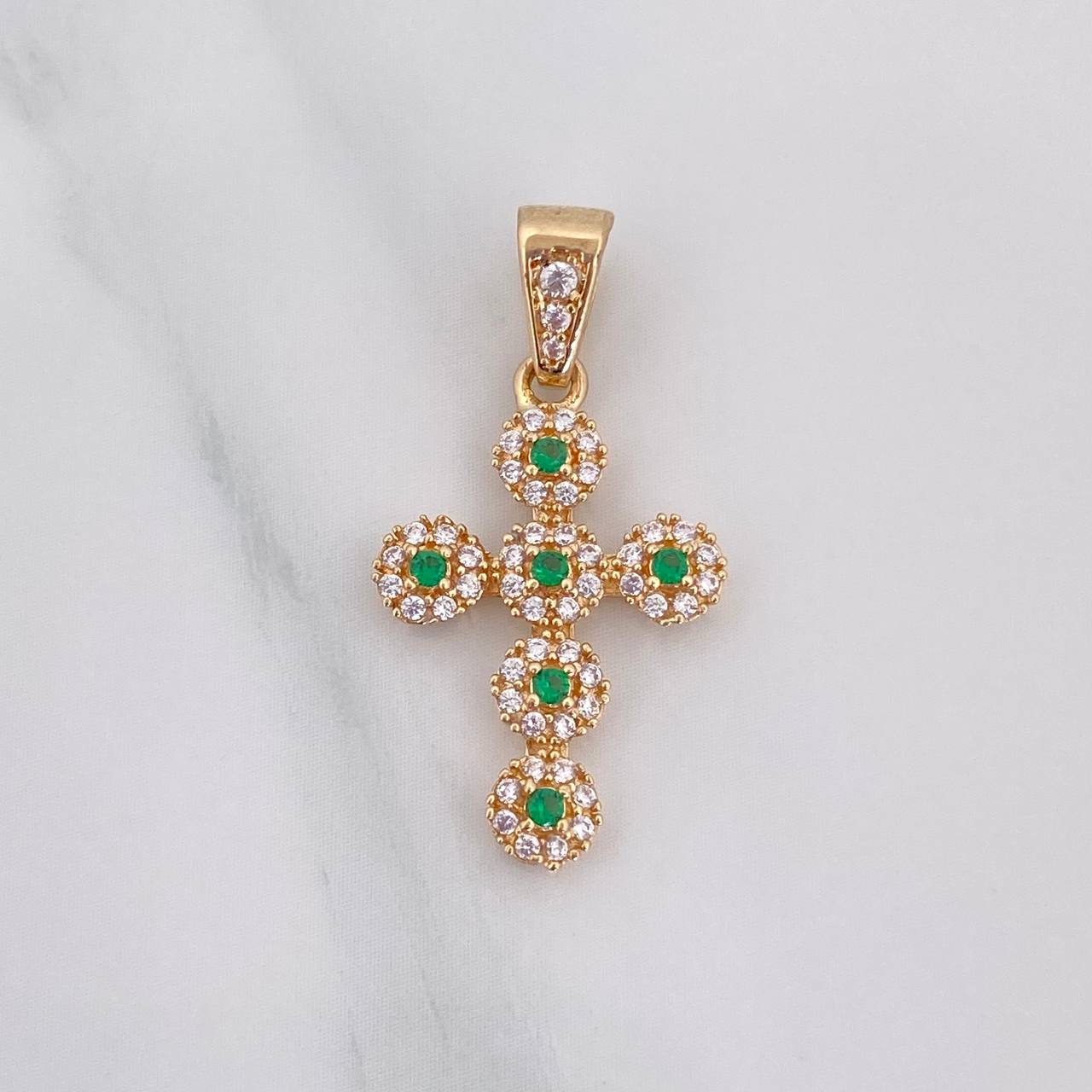 Pendant Dense Cross 1.75 g / 1 in Yellow Gold 18K