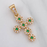 Pendant Dense Cross 1.75 g / 1 in Yellow Gold 18K