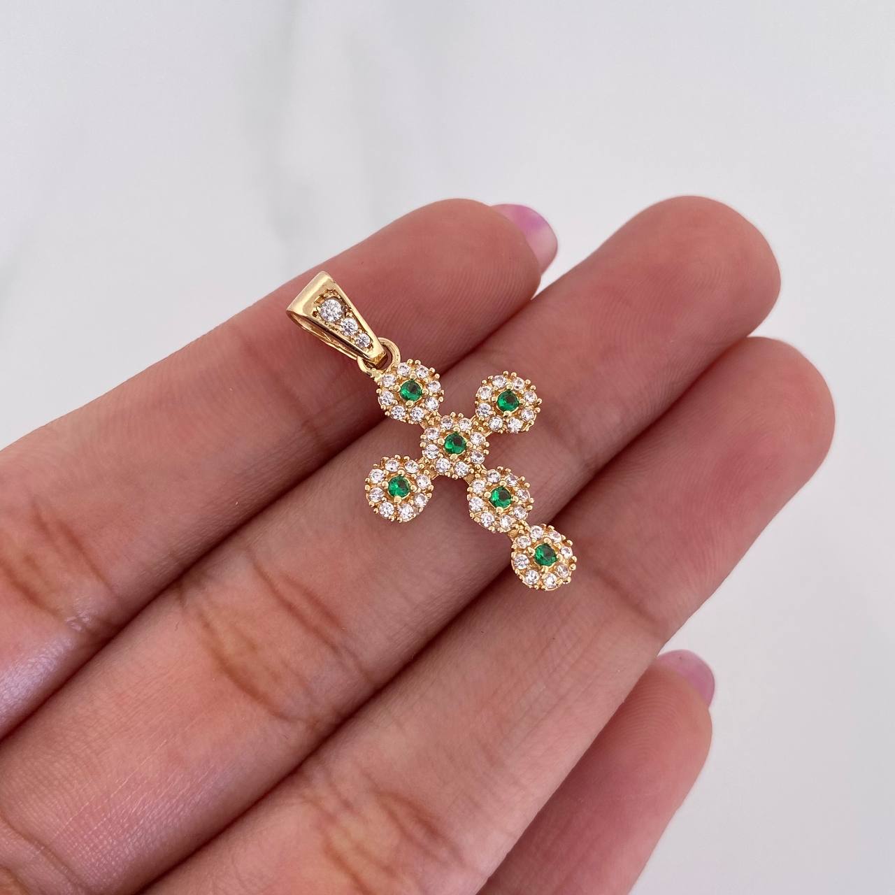 Pendant Dense Cross 1.75 g / 1 in Yellow Gold 18K