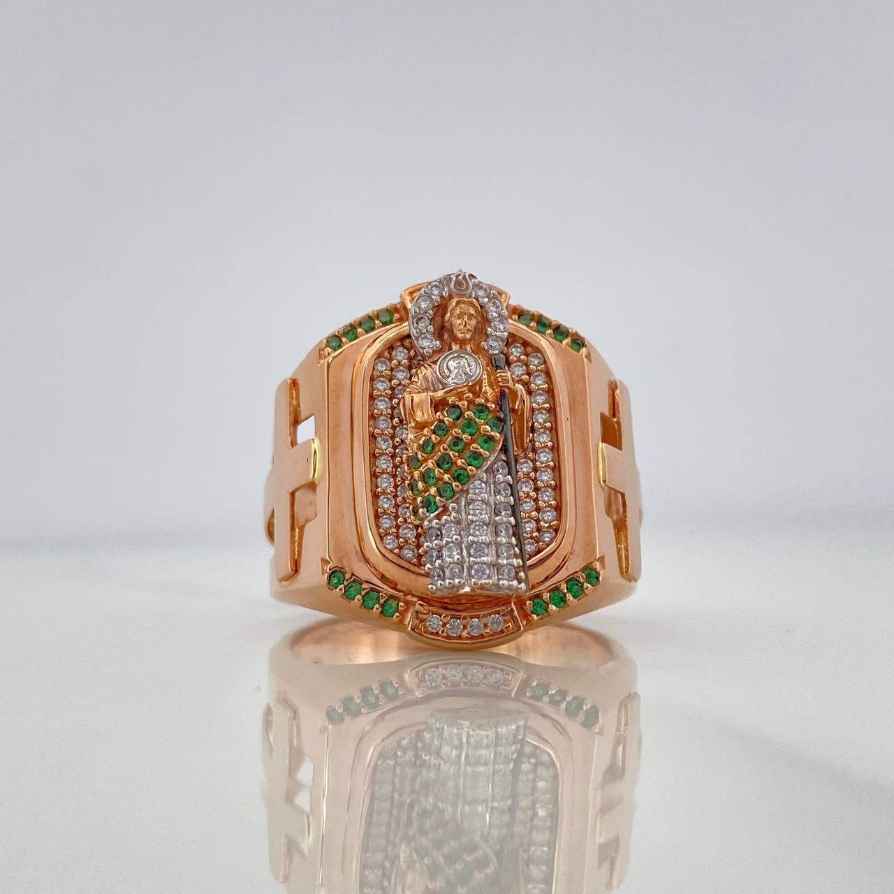 Anillo San Judas 12.7 g / T10 1/4 Tres Oros 18K