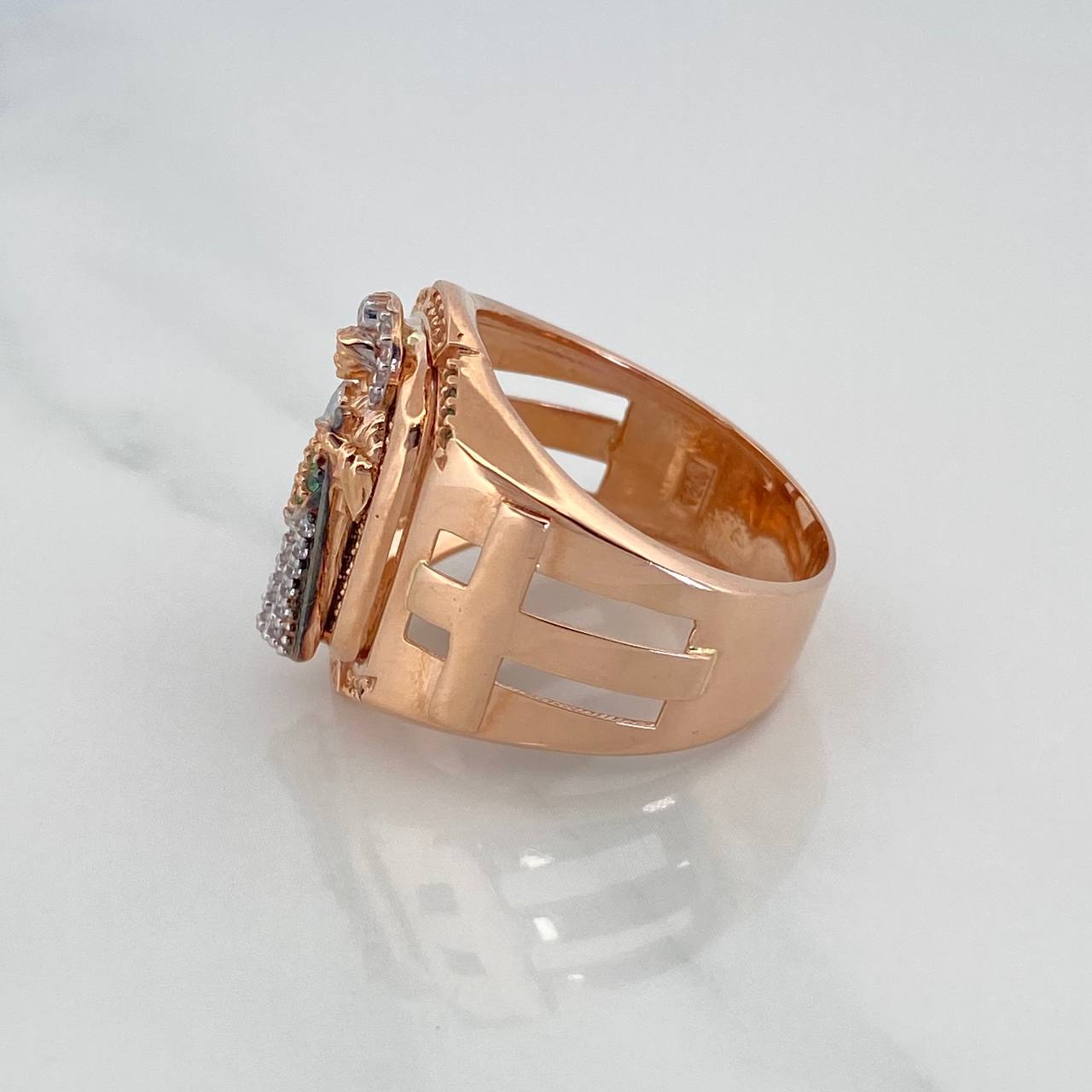 Anillo San Judas 12.7 g / T10 1/4 Tres Oros 18K