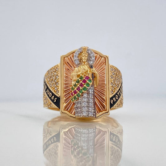 Saint Jude Ring 10.95 g / T11 Three Golds 18K