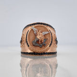 Saint Michael Archangel Ring 10.2 g / T10 3/4 Three Golds 18K
