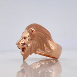Lion Face Ring 7.3 g / Size 10 1/2 18K Rose Gold