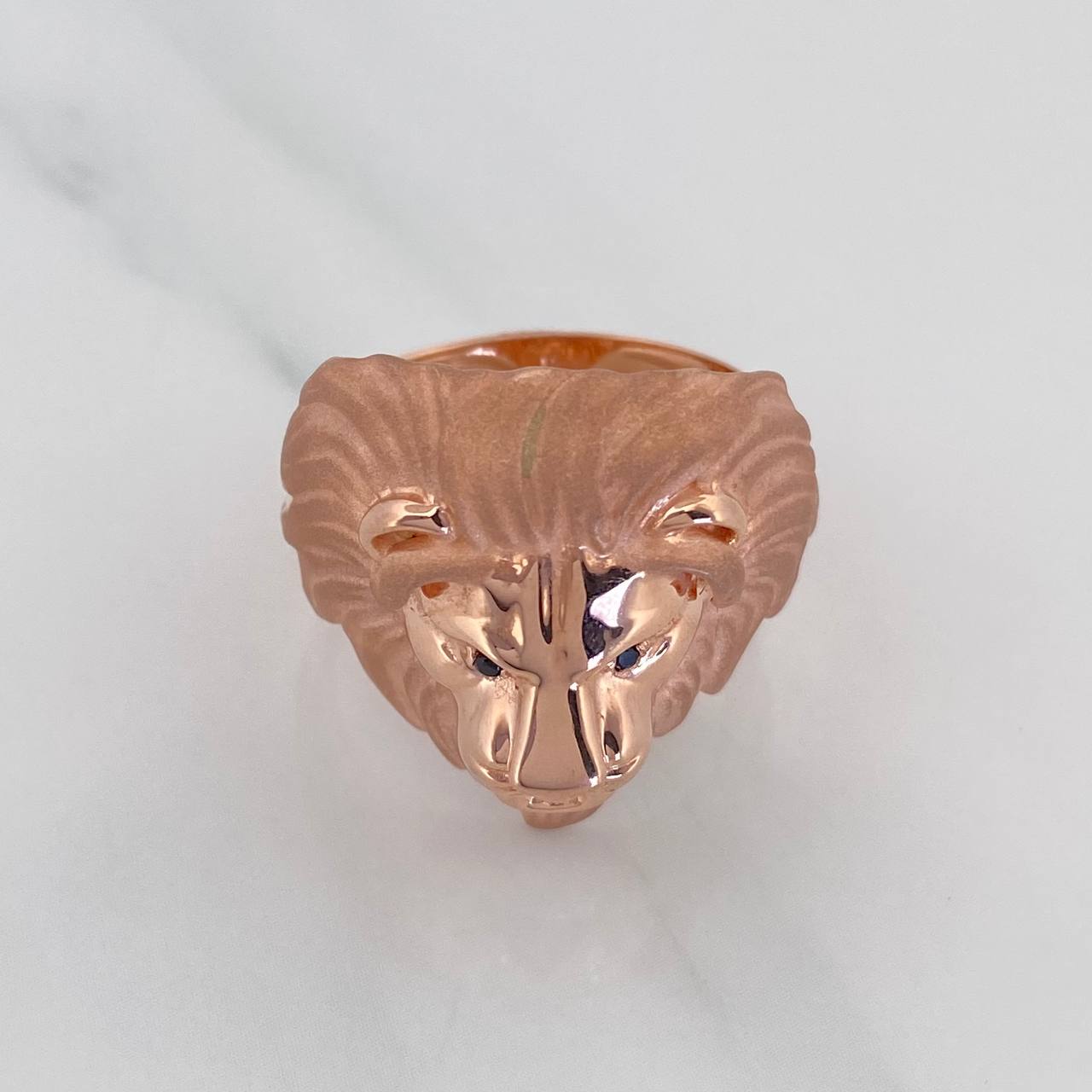 Lion Face Ring 7.3 g / Size 10 1/2 18K Rose Gold
