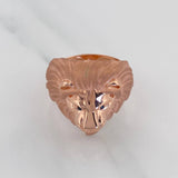Lion Face Ring 7.3 g / Size 10 1/2 18K Rose Gold