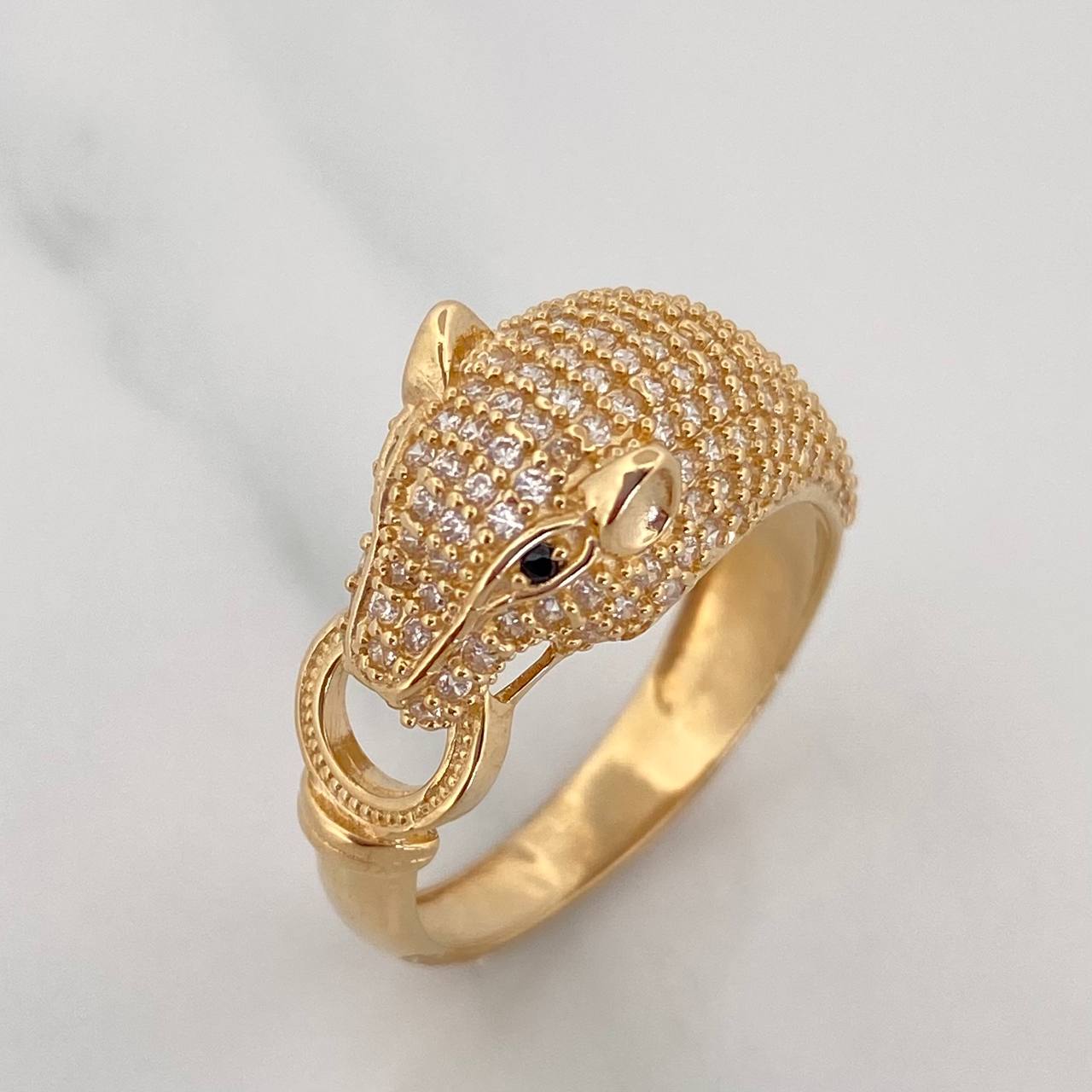Anillo Pantera 4.35 g / T7 Oro Amarillo 18K