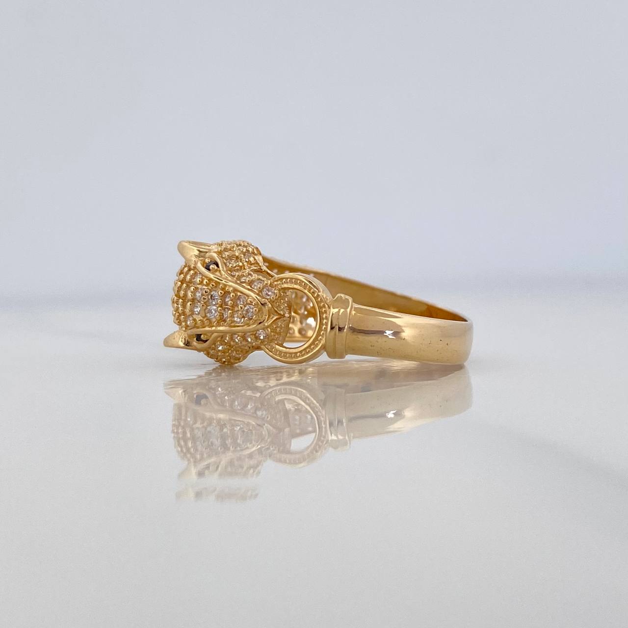 Anillo Pantera 4.35 g / T7 Oro Amarillo 18K