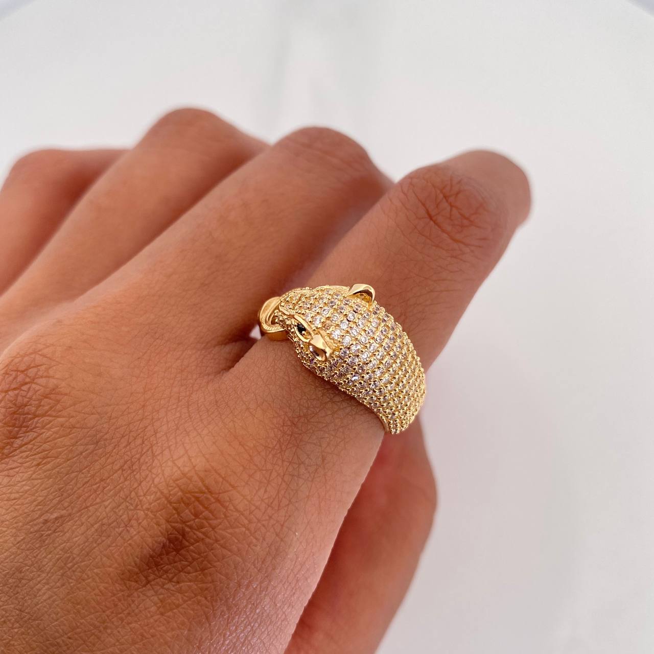 Anillo Pantera 4.35 g / T7 Oro Amarillo 18K