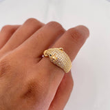 Anillo Pantera 4.35 g / T7 Oro Amarillo 18K
