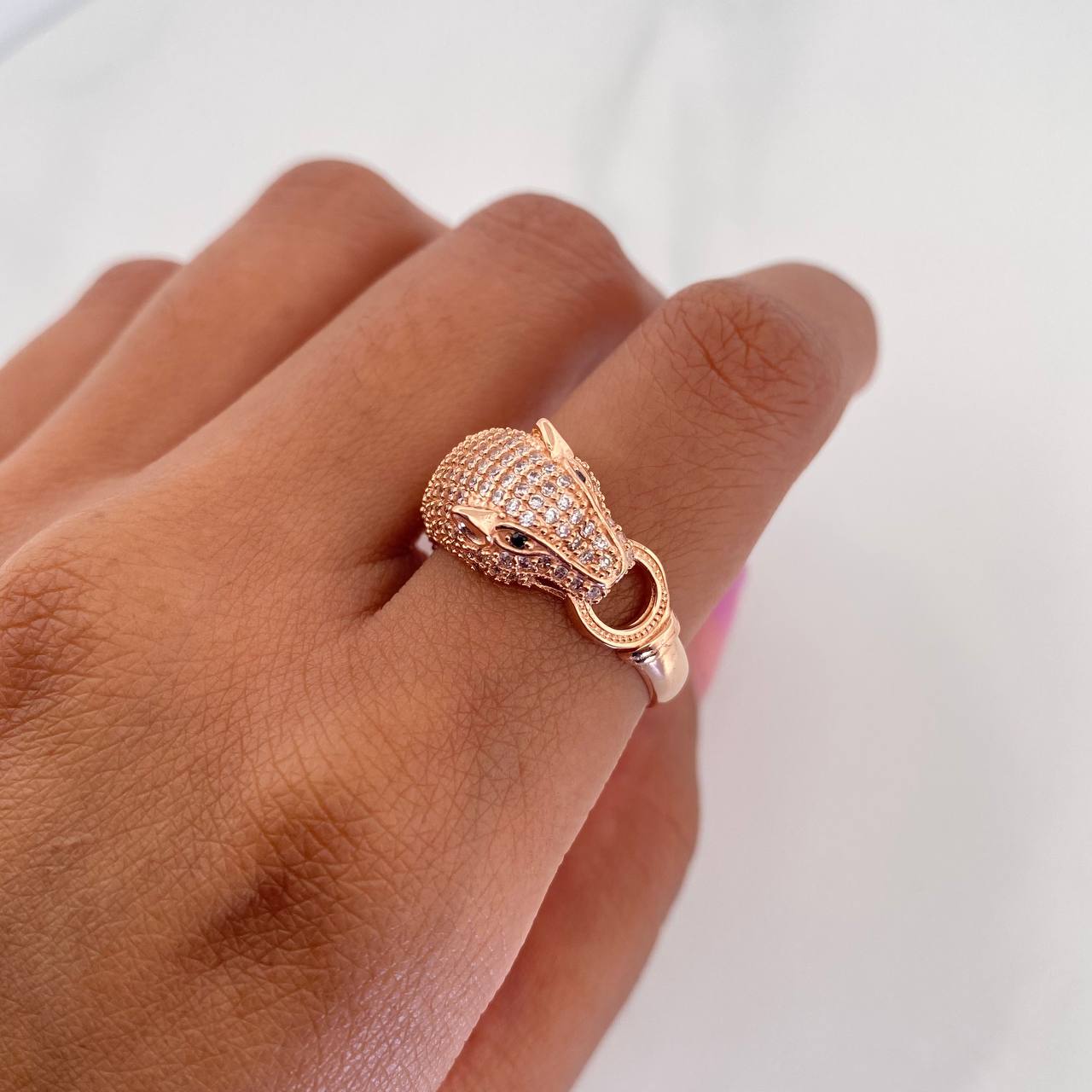 Panther Ring 4.3 g / T6 3/4 18K Rose Gold